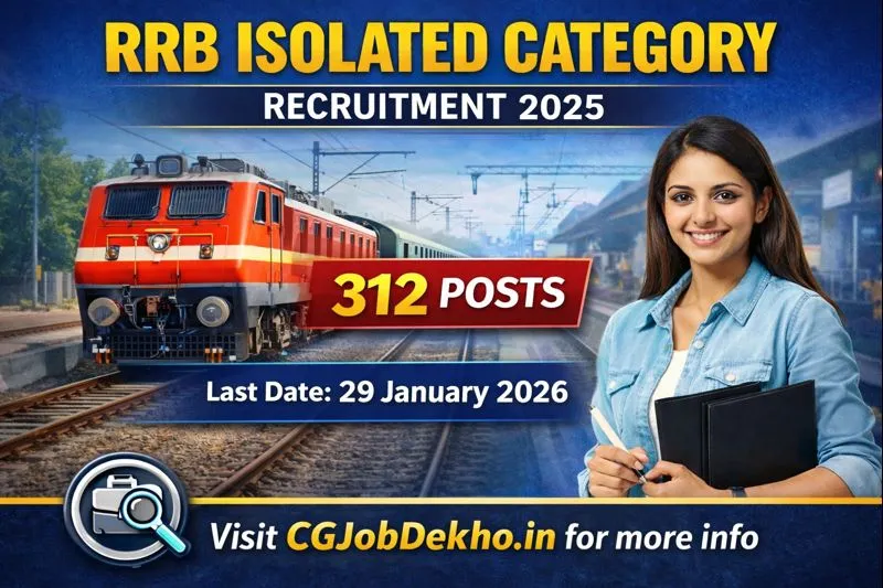 RRB Isolated Category Recruitment 2025 with 312 posts salary ₹30,000 to ₹80,000 apply online